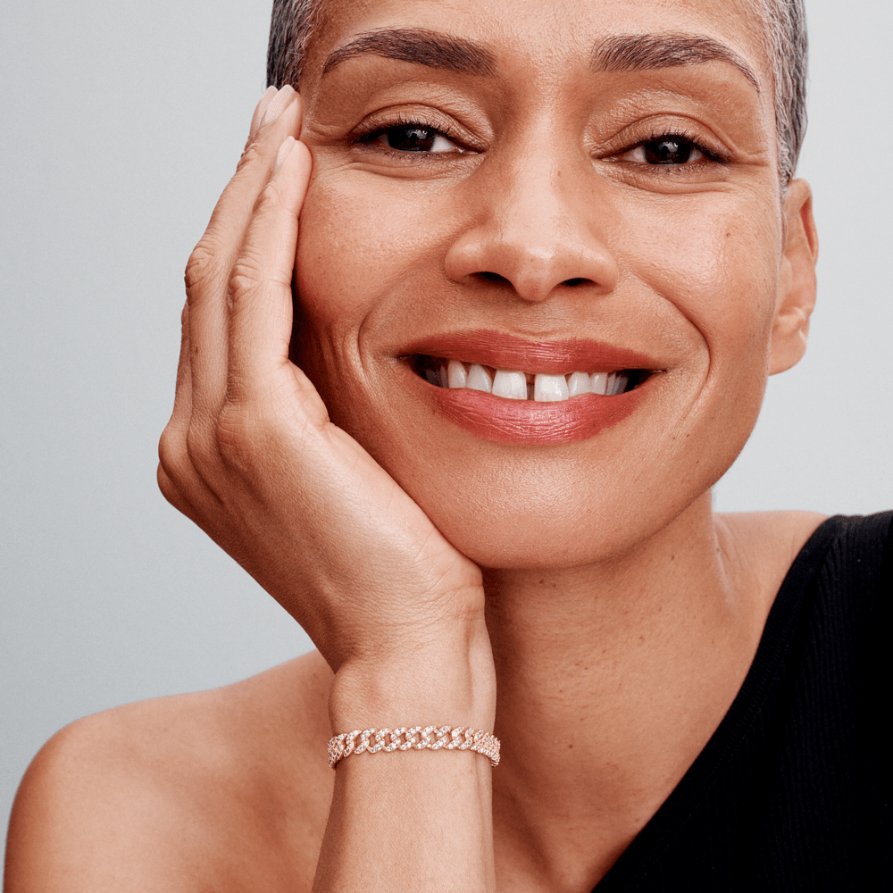 Moissanitt Cuban Armbånd | 18k gull