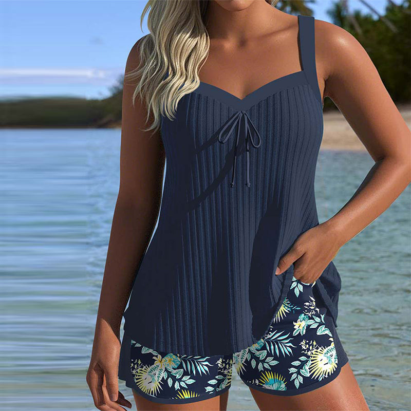 Stripete tankini – elegant todelt strandshorts for en perfekt sommerstil