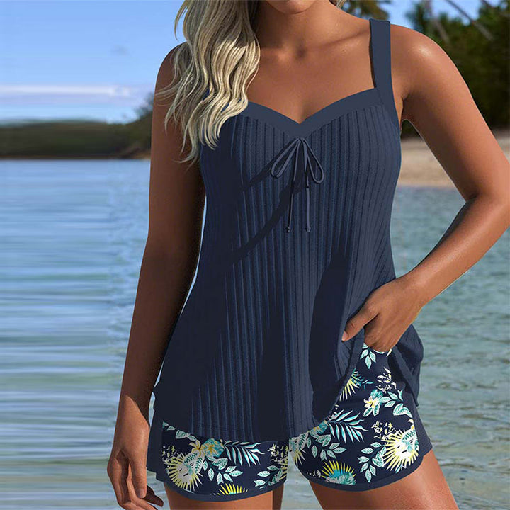 Stripete tankini – elegant todelt strandshorts for en perfekt sommerstil