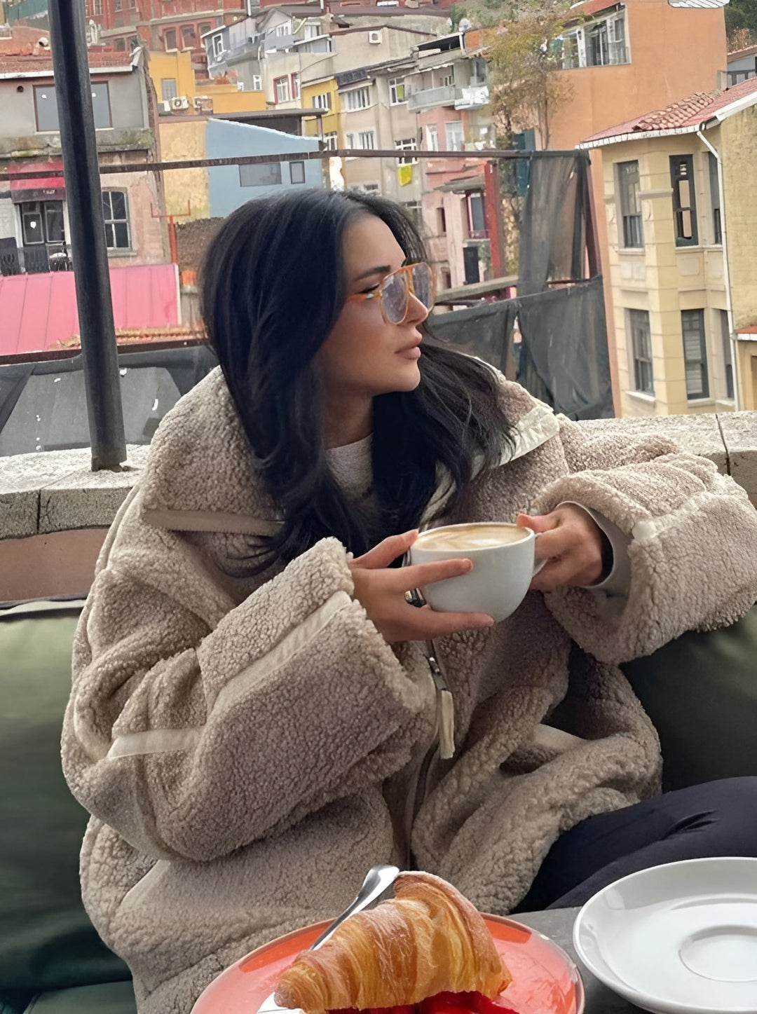 Samira™ | Teddy-overdimensjonert frakk