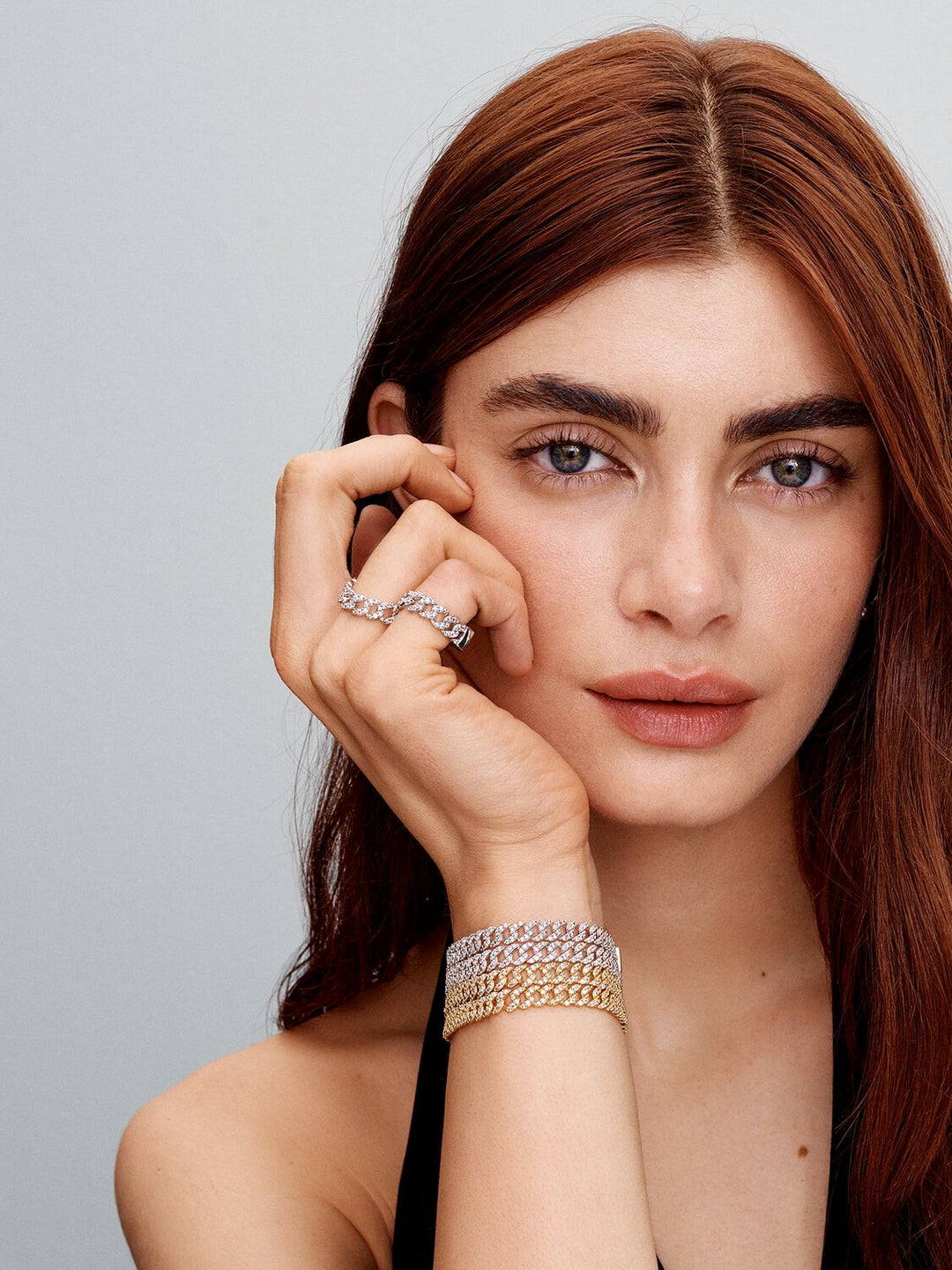 Moissanitt Cuban Armbånd | 18k gull