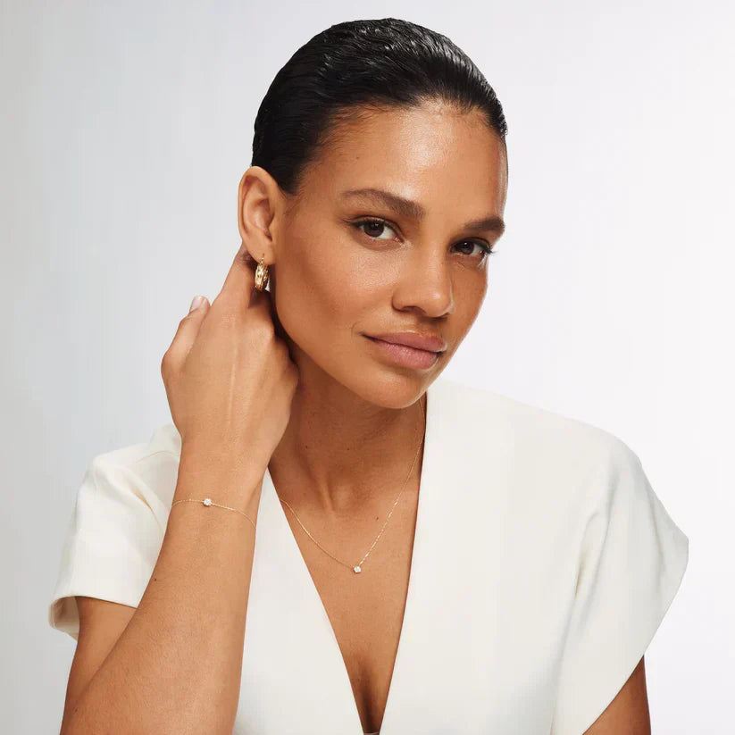 Cléa Armbånd i 14k Gull med Moissanittstein