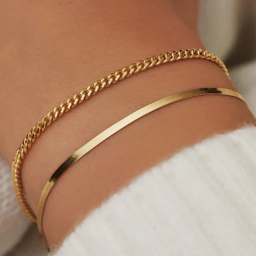 Soleil Serpent Armbånd | 14k gull